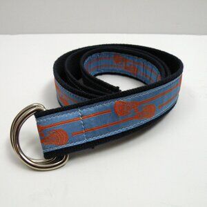 NWOT The Belted Cow Company Lacrosse Print D-Ring Belt Size M